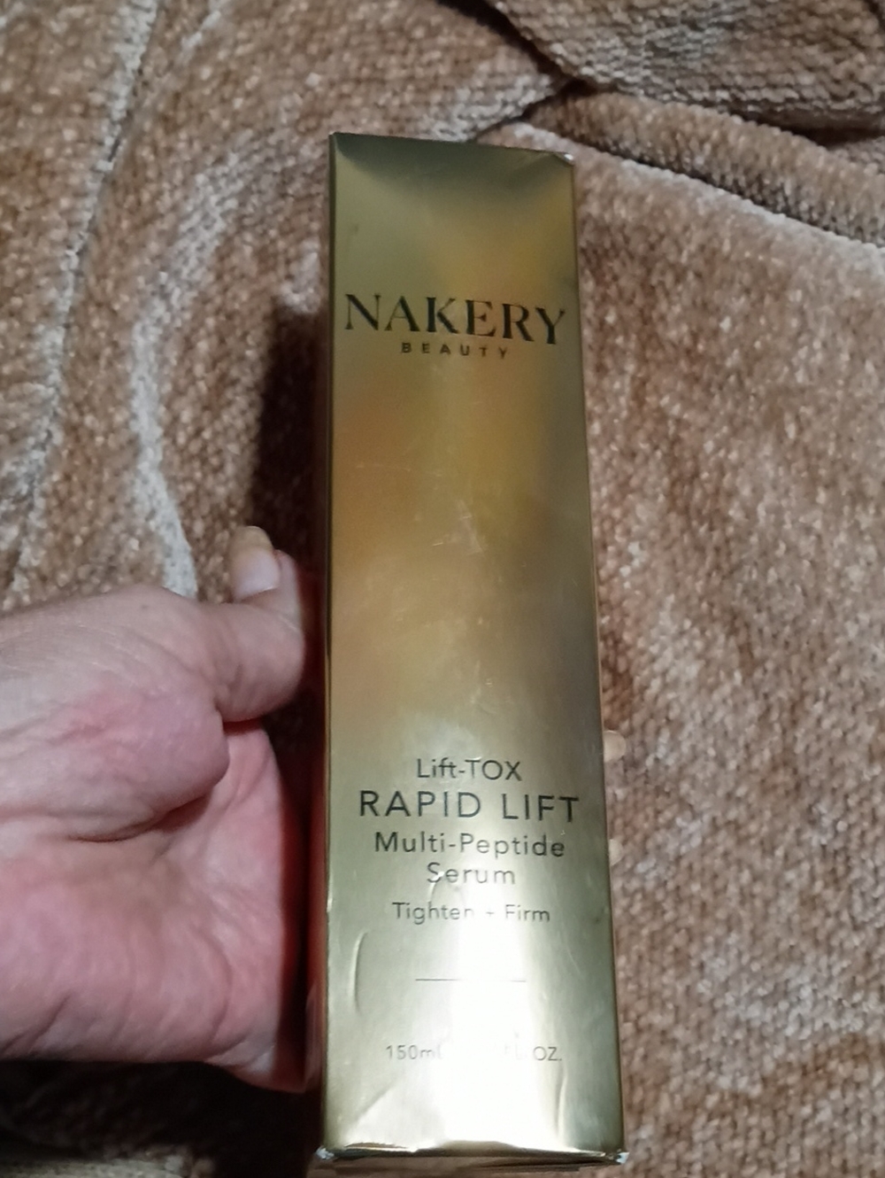 Nakery Beauty Rapid Lift Multi-Peptide Serum — White & Gold NWT